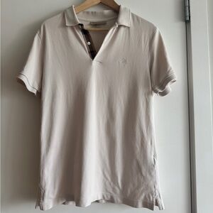 Burberry Men’s Cream Polo Shirt